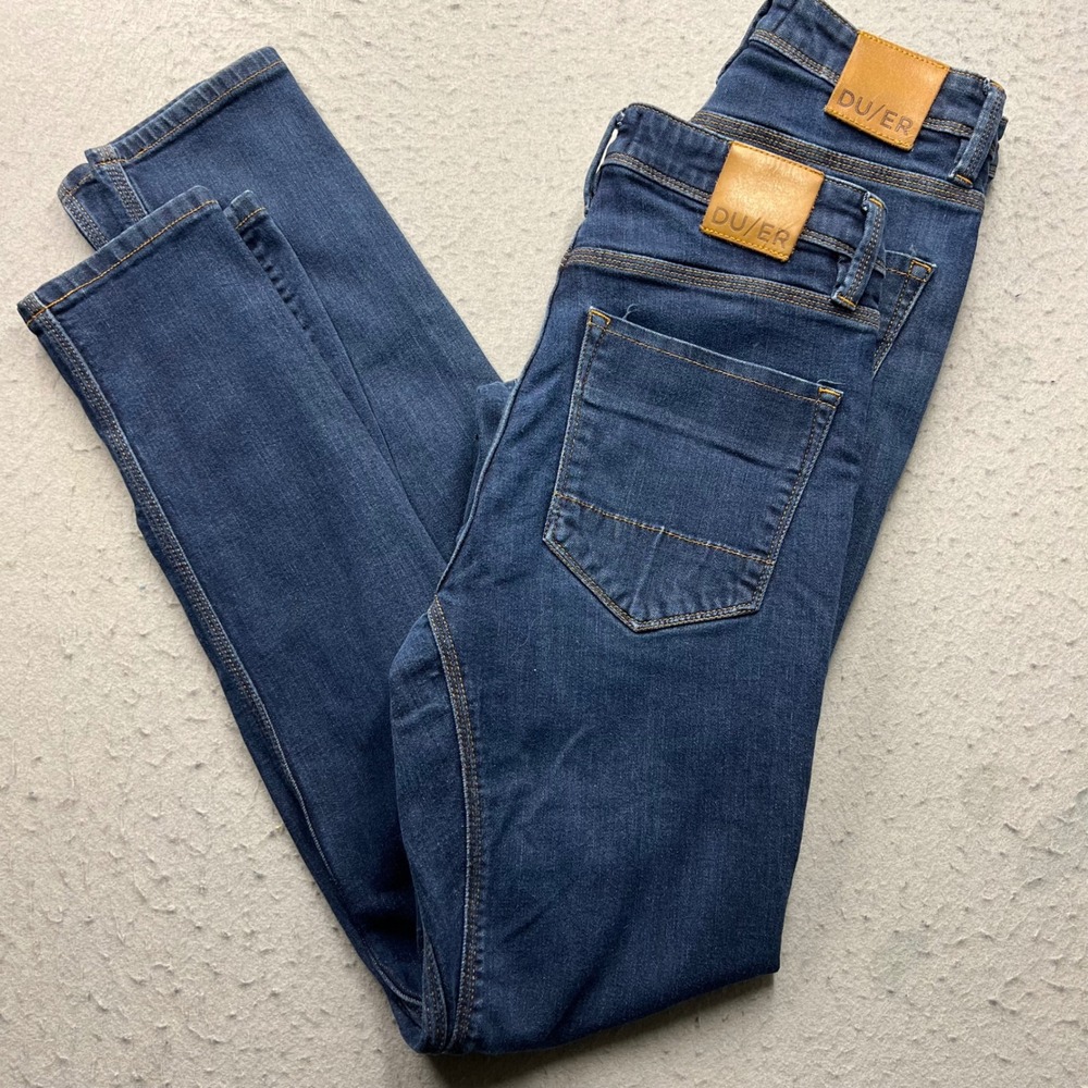 DU/ER L2X Slim Fit Jeans Lot of 2 Mens 30x32 Indigo Blue Performance Denim